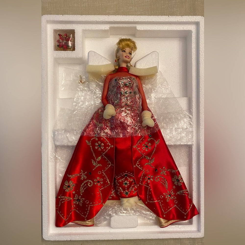 1998 Holiday Gift Porcelain Barbie. Limited Edition